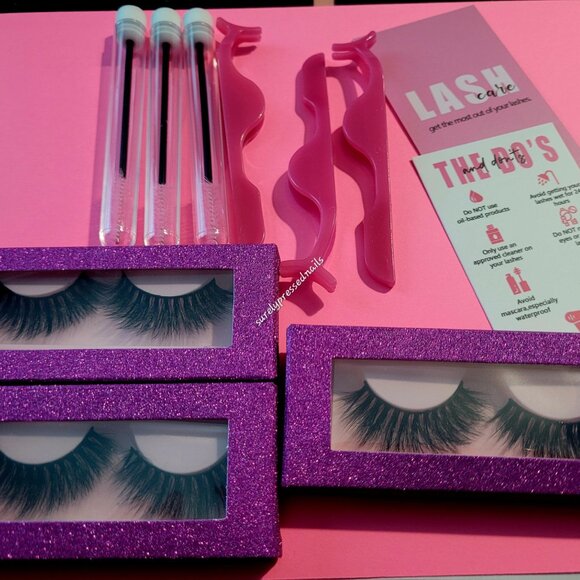Surely Pressed Lash Strips - Black 3 Pair Set A - Picture 2 of 3